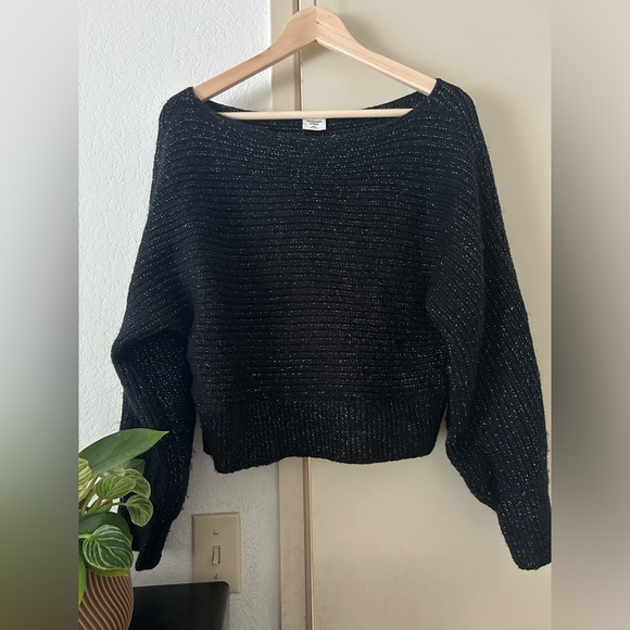 Abercrombie & Fitch | Shimmery Black Boat Neck Sweater XXS - Picture 8 of 8